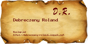 Debreczeny Roland névjegykártya
