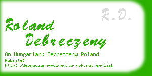 roland debreczeny business card